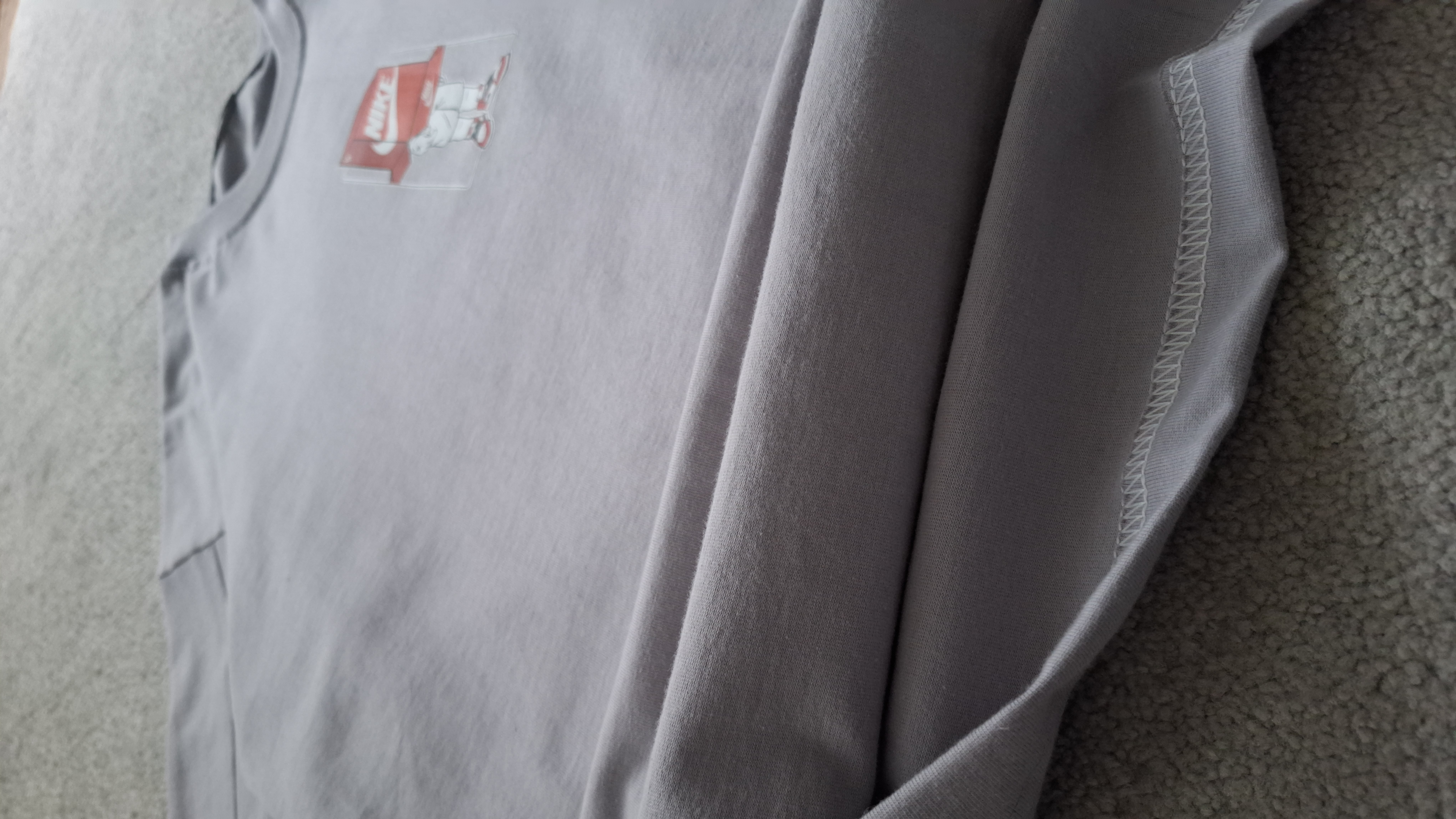 تیشرت طوسی پارچه ماکان قواره باکسی مدل NIKE کد TSH00۲4