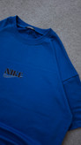 تیشرت آبی پارچه دورس 2 نخ قواره باکسی مدل NIKE کد TSH0039